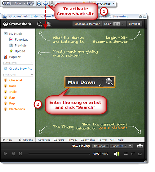 Activate Grooveshark Site