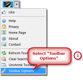 Select Toobar Options