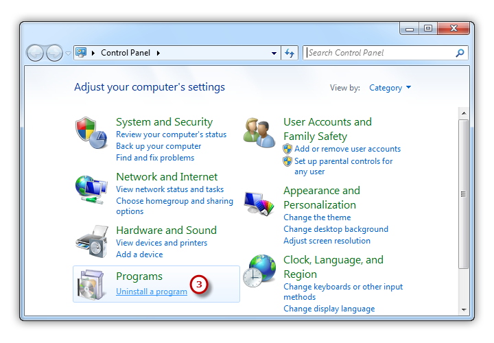 Uninstall a program Uninstall a program