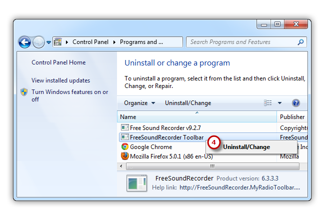 Uninstall/Change Uninstall/Change